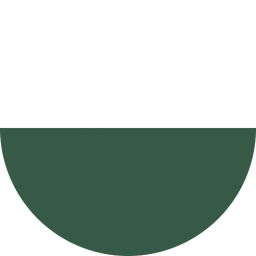 a green half circle